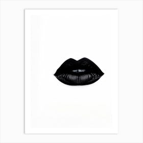 Sealed Black Female Lips Embodying Silence Contrasted Against A Stark White Background Hint Of My Art Print