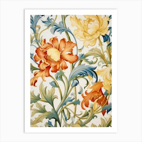 Floral Wallpaper 188 Art Print