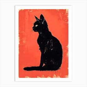 Cat In An Elegant Pose Art Print