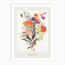 Prairie Clover 3 Collage Flower Bouquet Poster Art Print