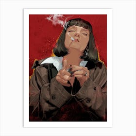 Pulp Fiction Tarantino Mia Wallace Art Print