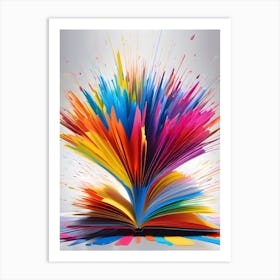 Colorful Book Art Print