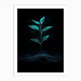 Plant In The Dark 1 Art Print