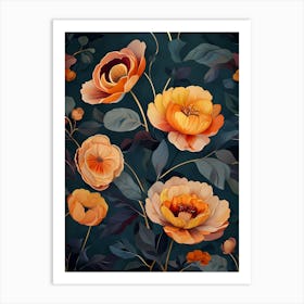 Floral Wallpaper 27 Art Print