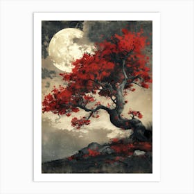 Tree In The Moonlight 1 Art Print