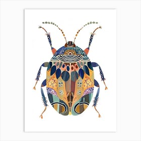 Colourful Insect Illustration Pill Bug 14 Art Print