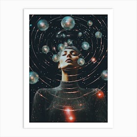 Cosmic portrait of a woman 1 Art Print