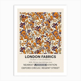 Poster Lily Lane London Fabrics Floral Pattern 5 Art Print