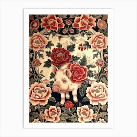 Chinese Lunar Year Of The Pig 2 Full William Morris Style Art Print