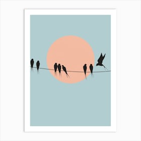 Birds On A Wire Art Print