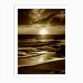 Sunset At The Beach 608 Art Print