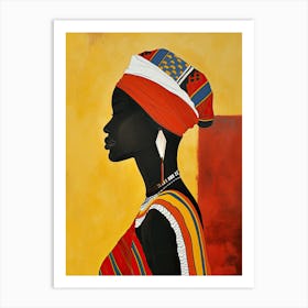 African Woman 12, Boho Art Print