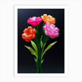 Bright Inflatable Flowers Carnations 2 Art Print