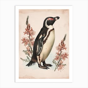 Adlie Penguin Dunedin Taiaroa Head Vintage Botanical Painting 3 Art Print