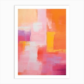 Colorful Orange and Purple Abstract Painting Art Print