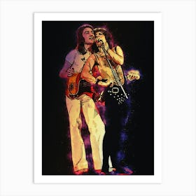 Spirit Of John Deacon And Freddie Mercury In 1977 Art Print