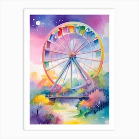 Ferris Wheel Painting 2 Art Print