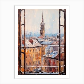 Winter Cityscape Zurich Switzerland 1 Art Print