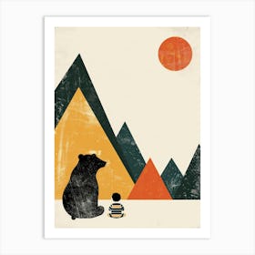 Bear In The Mountains Art Print