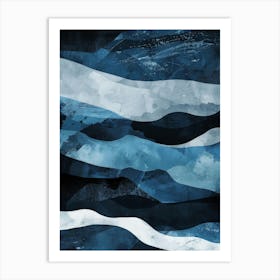 Blue Wave Canvas Print Art Print