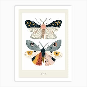 Colourful Insect Illustration Moth 26 Poster Art Print