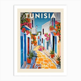 Djerba Tunisia 4 Fauvist Painting  Travel Poster Art Print