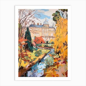 Autumn City Park Painting Villa Doria Pamphili Rome Italy 3 Art Print