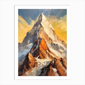 Masherbrum Pakistan 1 Mountain Painting Art Print