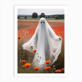 Ghost In The Poppy Fields Painting (1) Art Print