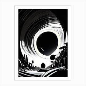 Event Horizon Noir Comic Space Art Print