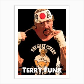 Terry Funk, Wrestling, Wrestler, Art, , Wall Print, Print Art Print