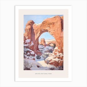 Dreamy Winter National Park Poster  Arches National Park United States 3 Art Print