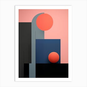 Abstract minimalist geometrical Painting 1 Art Print