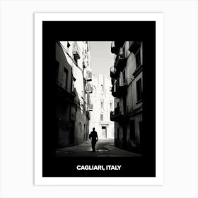 Poster Of Cagliari, Italy, Mediterranean Black And White Photography Analogue 2 Art Print