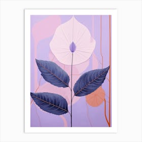 Lilac 1 Hilma Af Klint Inspired Pastel Flower Painting Art Print