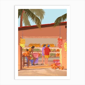 Tropical Market of Sri Lanka Art Print