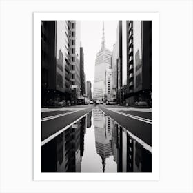 Tokyo, Japan, Black And White Old Photo 3 Art Print