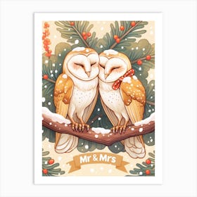 Mr And Mrs Owl Art Print