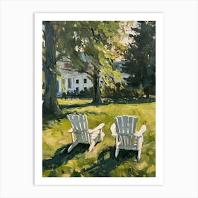 Adirondack Chairs - expressionism 2 Art Print