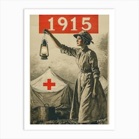 Aihrgdesign A Vintage Poster Promoting Red Cross Relief Effor 9f1b736d 9239 47d2 8f19 Bf0ff4c3d0fd 1 Art Print