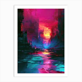 Abstract Painting | Pixel Art Series Art Print