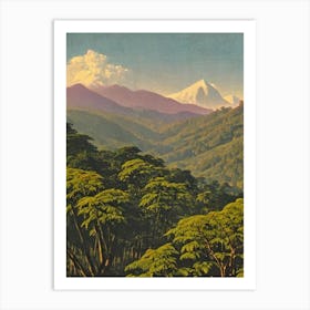 Bwindi Impenetrable National Park Uganda Vintage Poster Art Print