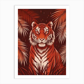 Red Tiger Art Print