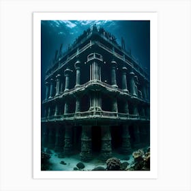 Underwater House-Reimagined Art Print