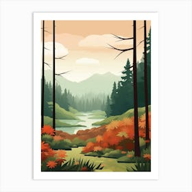 Forest Abstract Minimalist 8 Art Print