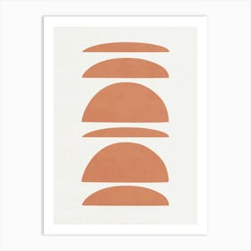 Terracotta Abstract Art - 01 Art Print