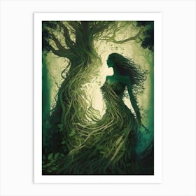 Enchanted Forest Lady Art Print