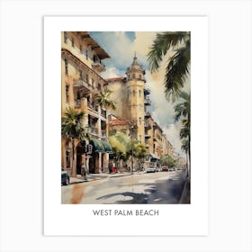 West Palm Beach Travel Poster Art Print