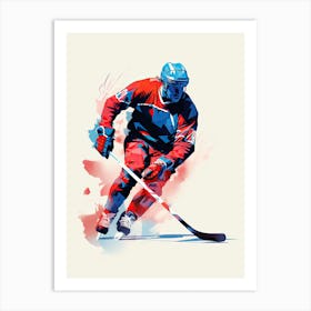 Ice Hockey Player In Action 2 Art Print