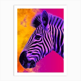 Wildlife in Colour: Zebra Print Art Print